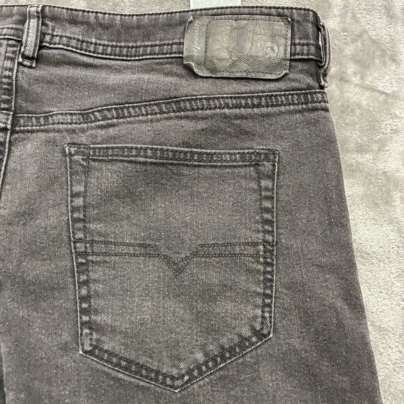 Diesel Jeans Mens 36x32 Black Buster Regular Slim Tapered 5 Pocket Stretch Denim - Picture 6 of 13